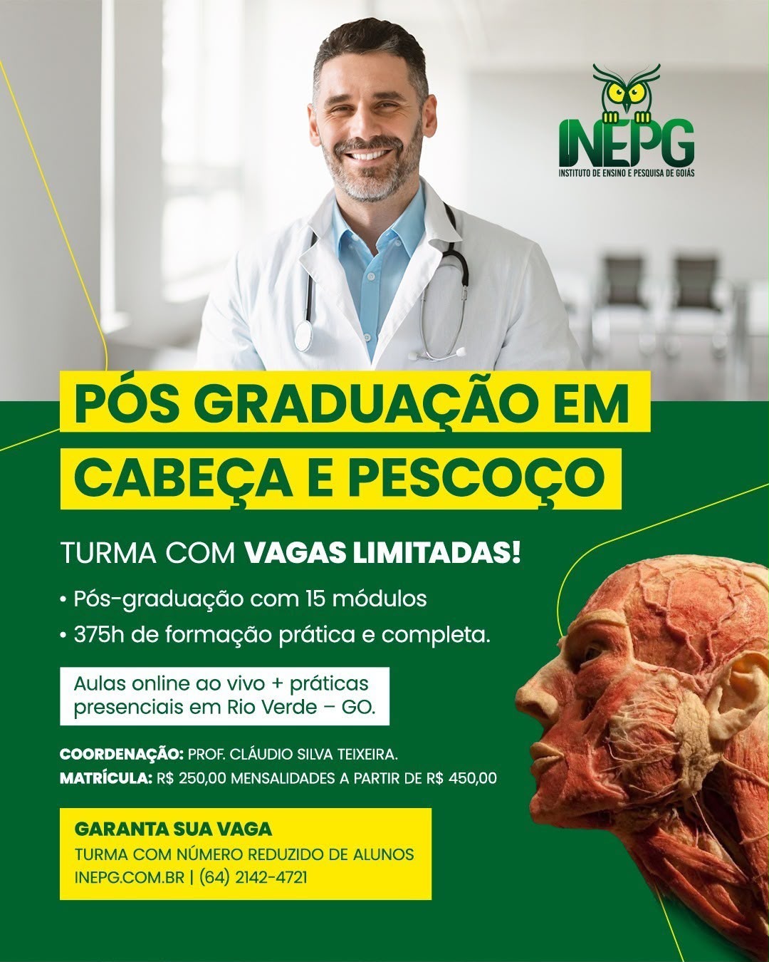 Pós graduação em Anatomia Humana de Cabeça e Pescoço